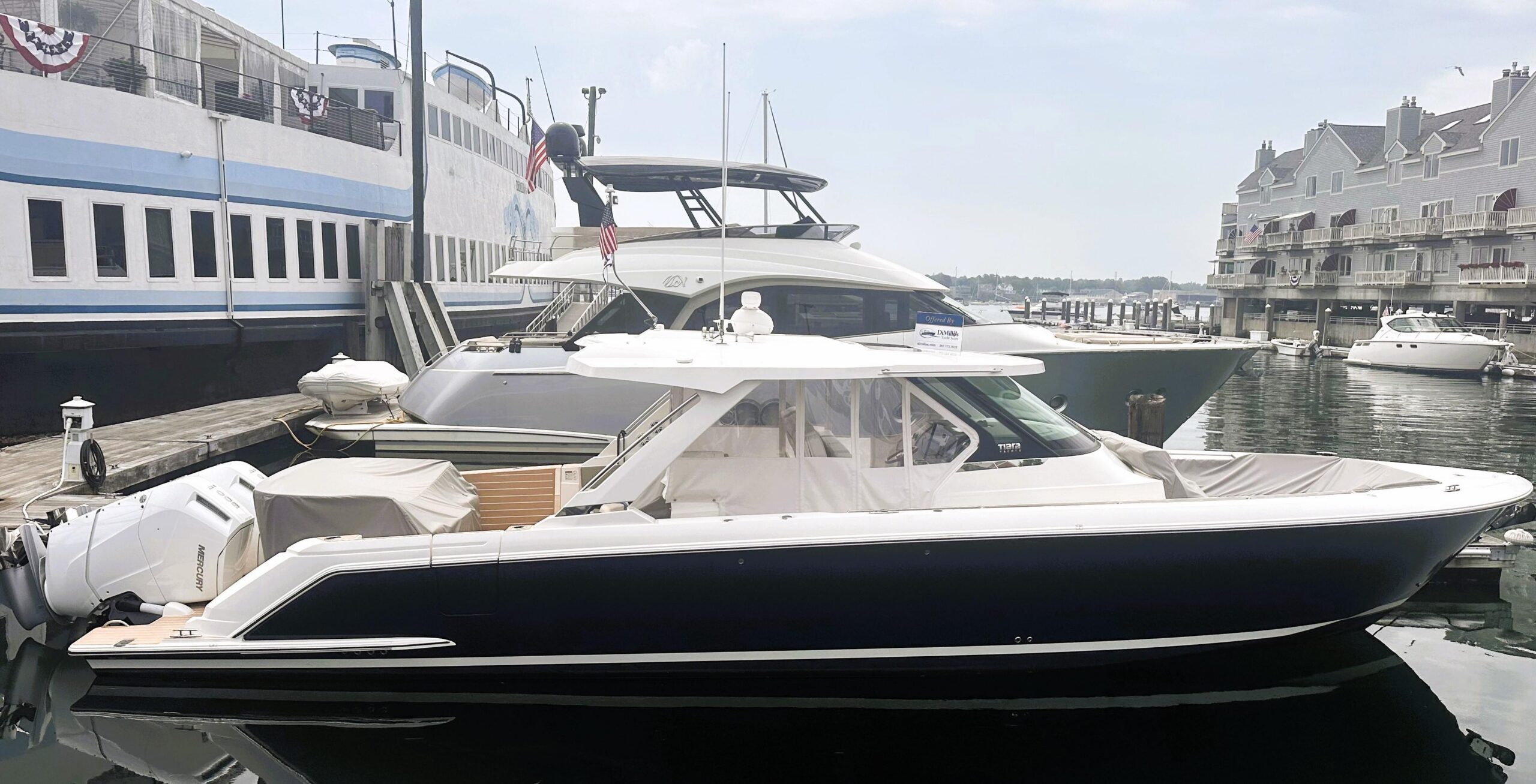 Tiara 43LS Custom Polycarbonate Panels - DiMillo's Yacht Sales